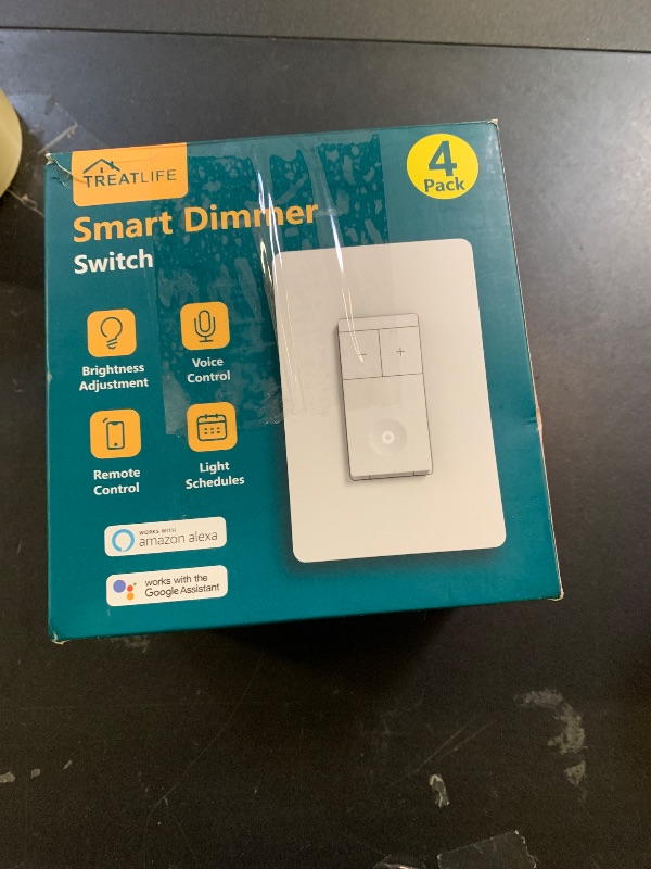 Photo 1 of TREATLIFE Smart Dimmer Switch 4 Pack, Smart Light Switch Works with Alexa and Google Assistant, Neutral Wire Needed, 2.4Ghz Wi-Fi, Schedule, Remote Control, Single Pole, FCC Listed