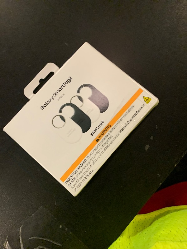 Photo 1 of Samsung Galaxy SmartTag2, Bluetooth Tracker, Locator Tracking Device, Item Finder for Keys, Wallet, Luggage, Use w/Phones Tablets Android 11 or Later, 2023, 4 Pack, 2 Black, 2 White