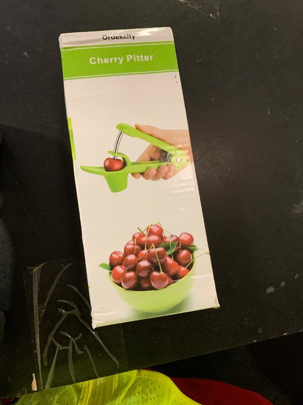 Photo 1 of Cherry Pitter - Ordekcity Stainless Steel Cherries Corer Pitter Tool with Hand-held Push Design, Save Time & Space for Making Cherry Jam with Lock Design(Black)