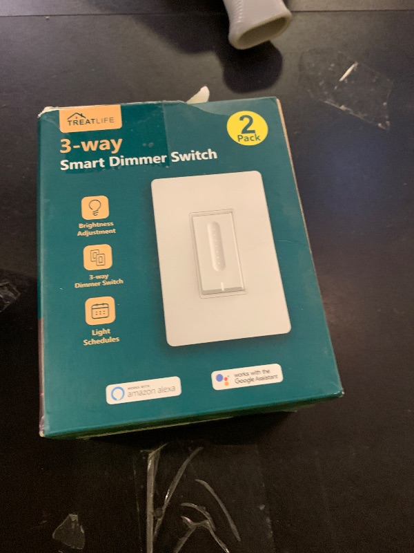 Photo 1 of TREATLIFE 3 Way Smart Dimmer Switch 2 Pack, 2 Master 3 Way Dimmable Light Switches, 2.4GHz WiFi Smart Switch Compatible with Alexa and Google Home, Neutral Wire Needed, No Hub Required