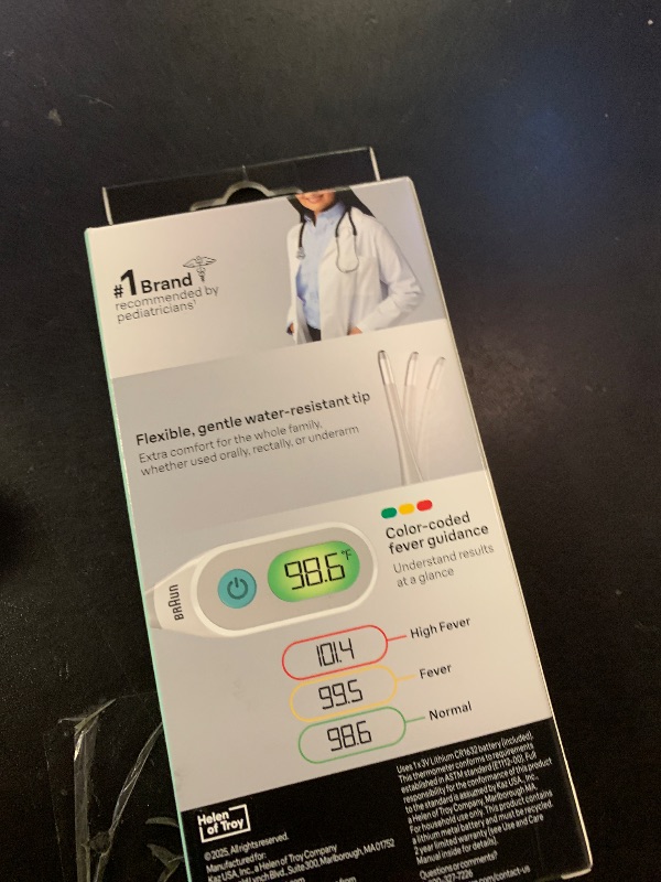 Photo 1 of Braun Digital Thermometer, Clinically Accurate, Color Coded Fever Guidance for Baby, Toddlers, Kids & Adults, Oral, Rectal or Underarm use, No 1 Brand Recommended by Pediatricians