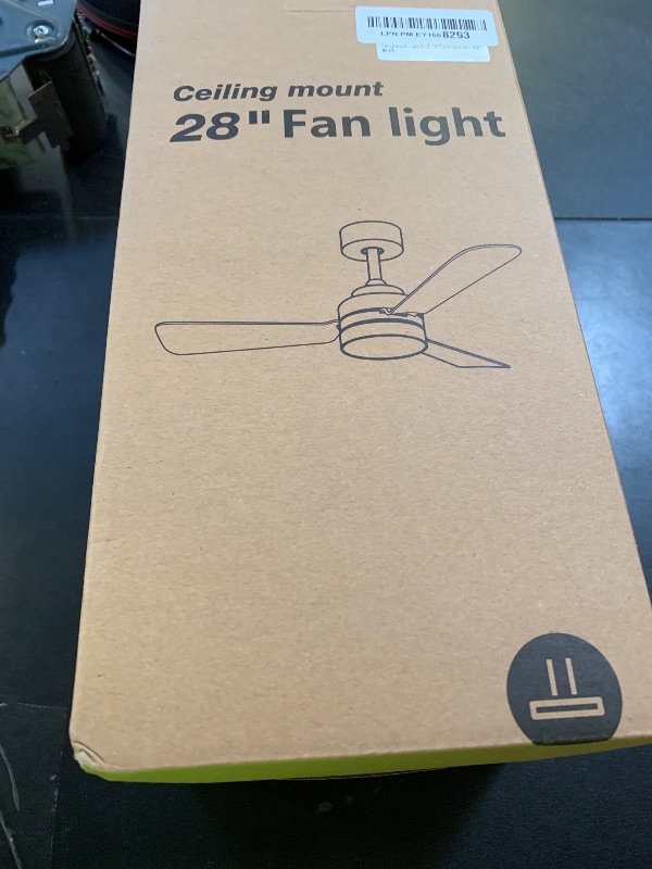 Photo 1 of PBLALA Ceiling Fans with Lights,28" LED Fan Light Hanging with Hook,Hook Type Ceiling Fan,Plug in Ceiling Fan Light,35W,3000-6500k,Remote Control,Portable Fan for Camping Bed,Patios,(Black)