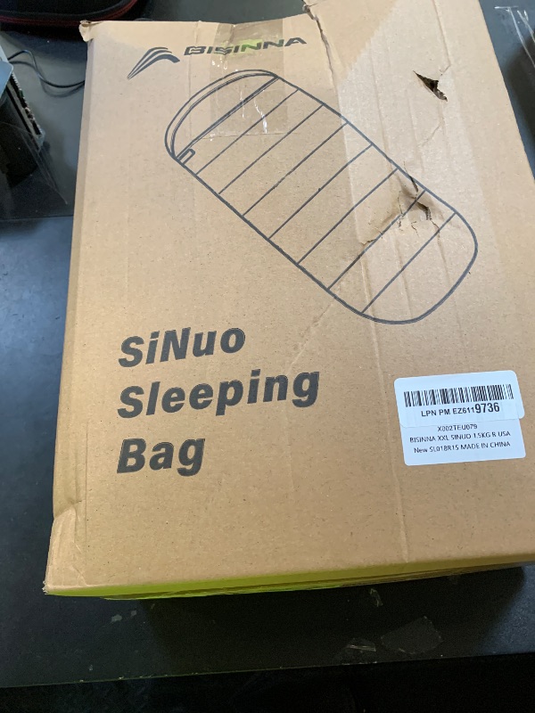 Photo 1 of BISINNA XXL Sleeping Bag(90.55"x39.37") for Big and Tall Adults,3-4 Seasons Plus Size Warm and Comfortable Waterproof Lightweight Sleeping Bag Great for Camping Backpacking Hiking Indoor & Outdoor