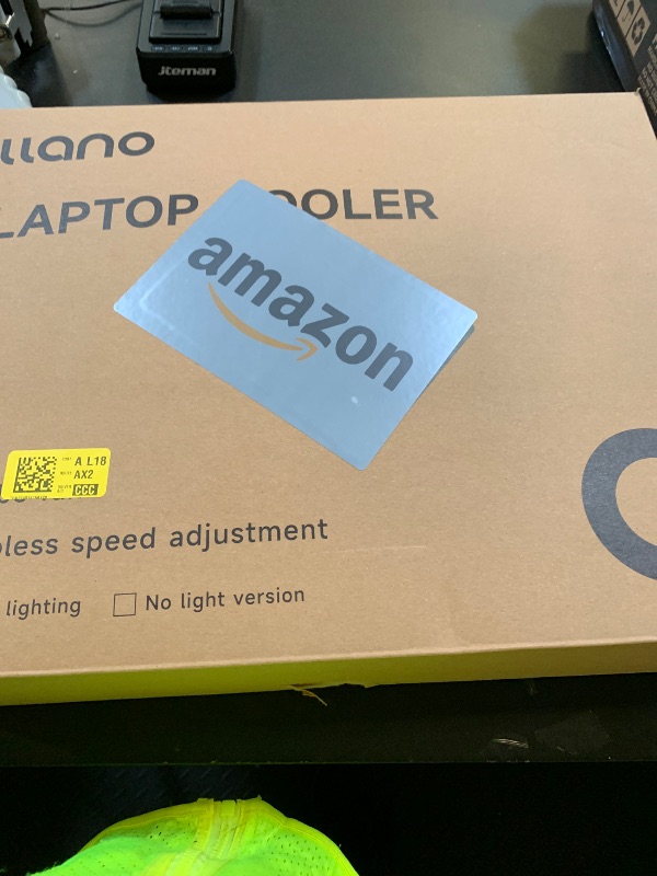 Photo 1 of llano V12 RGB Laptop Cooling Pad, Gaming Laptop Cooler with 5.5 Inch Powerful Turbofan, Fast Cooling Laptop 15.6-21in, Adjustable Speed, Touch Control, LCD Screen, Black