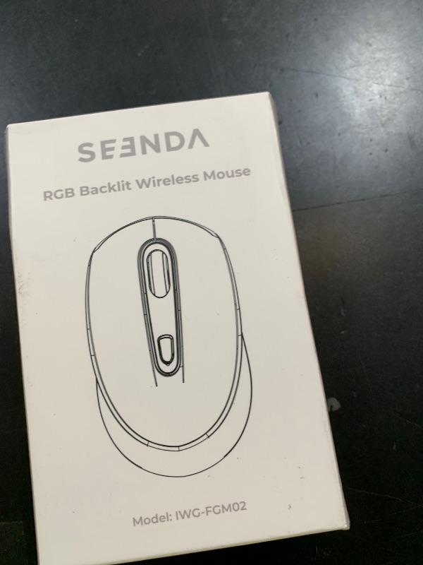 Photo 1 of seenda Wireless Mouse, Rechargeable Light Up Mouse for Laptop, Small Cordless Mice with Quiet Click LED Rainbow Lights for PC Computer Kids Chromebook Windows Mac, Gradient Pink