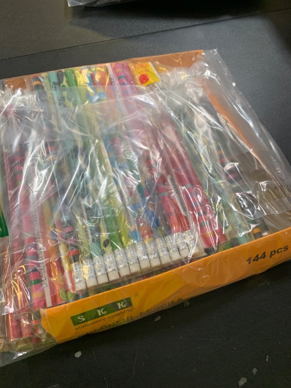 Photo 1 of SKKSTATIONERY Assorted Colorful Pencils, Wooden Pencil with Eraser, Pencil Assortment, Novelty Kids Pencils?Awards & Incentives, No.2 HB, Back to school, 12 Assorted Colors 144/box.
