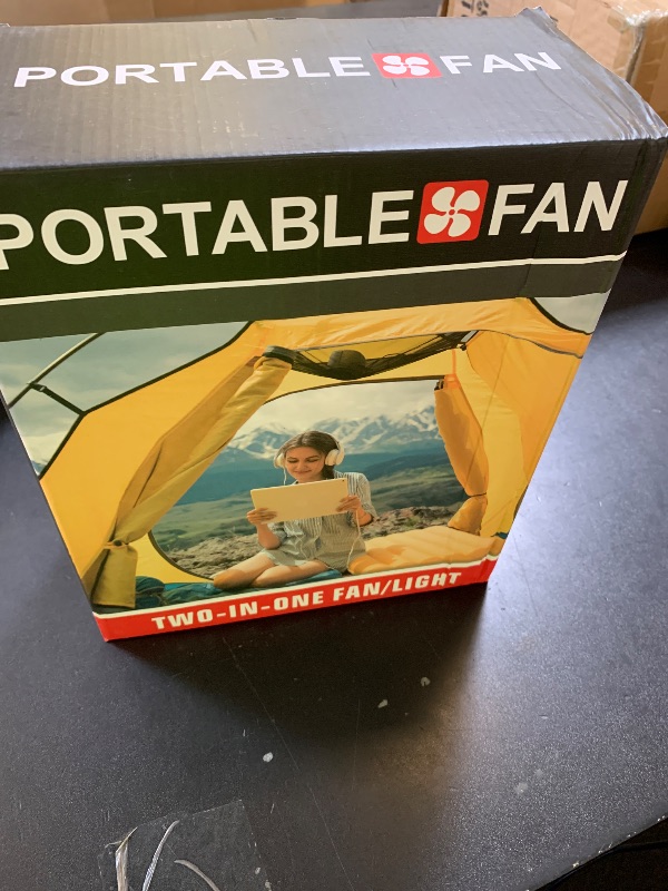 Photo 1 of Drchop 20000mAh Solar Camping Fan, 10W Solar Powered Fans with Solar Panel, Rechargeable Fan & Led Lantern, Battery Operated Powered Outdoor Tent Fans for Camping Summer Essentials (Mint Green)