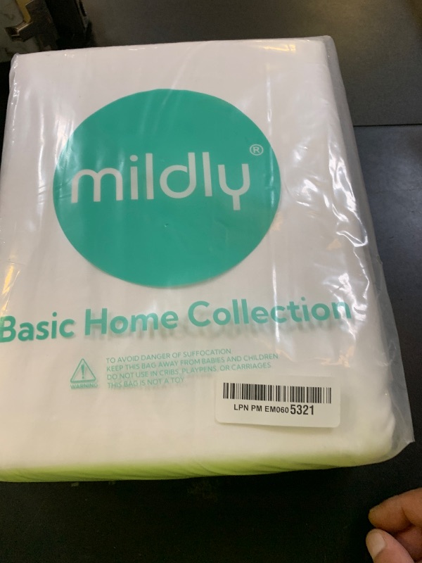 Photo 1 of MILDLY Super Soft Duvet Cover - 100% Washed Microfiber White Comforter Cover Set 3 Pieces with Zipper Closure & Corner Ties (No Comforter)