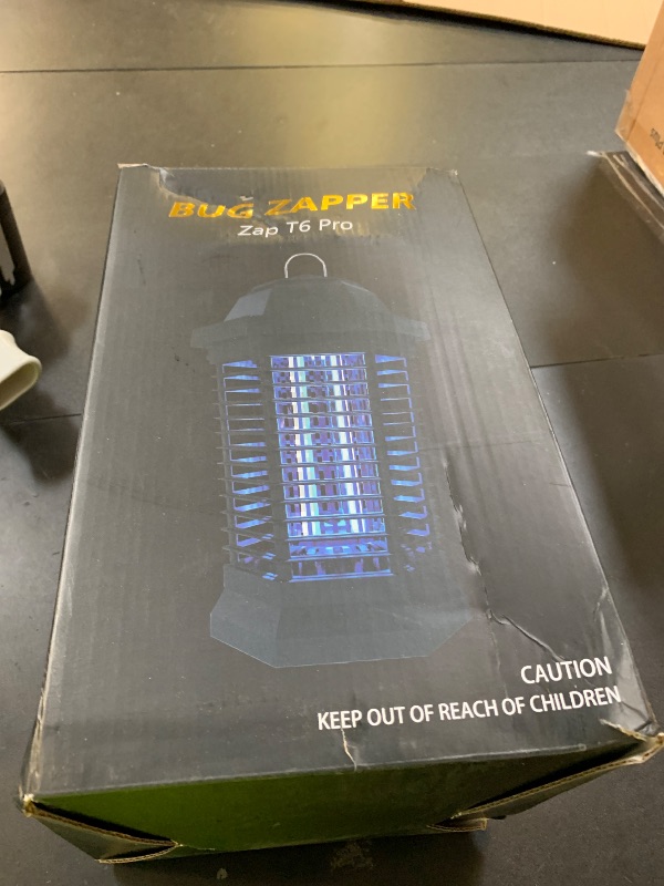 Photo 1 of GOOTOP Bug Zapper Outdoor, Mosquito Zapper, 3 Prong Plug in Electric Fly Zapper, Mosquito Killer, Fly Traps, Flying Insects Zapper Indoor Outdoor 90-130V, 4200V, ABS Plastic Outer (Black)