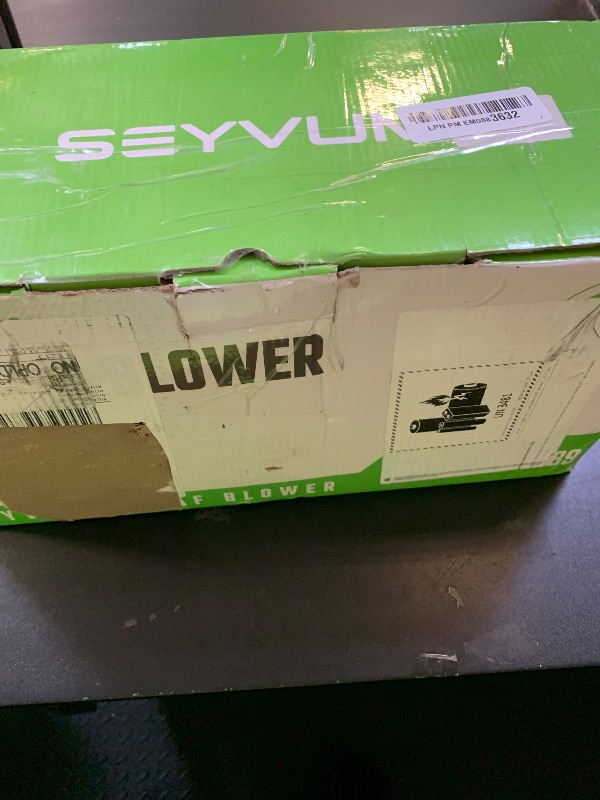 Photo 1 of SEYVUM Leaf Blower, 20V Cordless Leaf Blowers with 2 x 2.0Ah Battery, Electric Blower for Lawn Care, 320 CFM 150 MPH Battery Powered, for Patio, Garden Cleaning, Fast Charger, Green