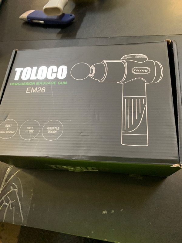 Photo 1 of TOLOCO Massage Gun, Deep Tissue Back Massage for Athletes for Pain Relief, Percussion Massager with 10 Massages Heads & Silent Brushless Motor, Gifts for Fathers Day, Black
