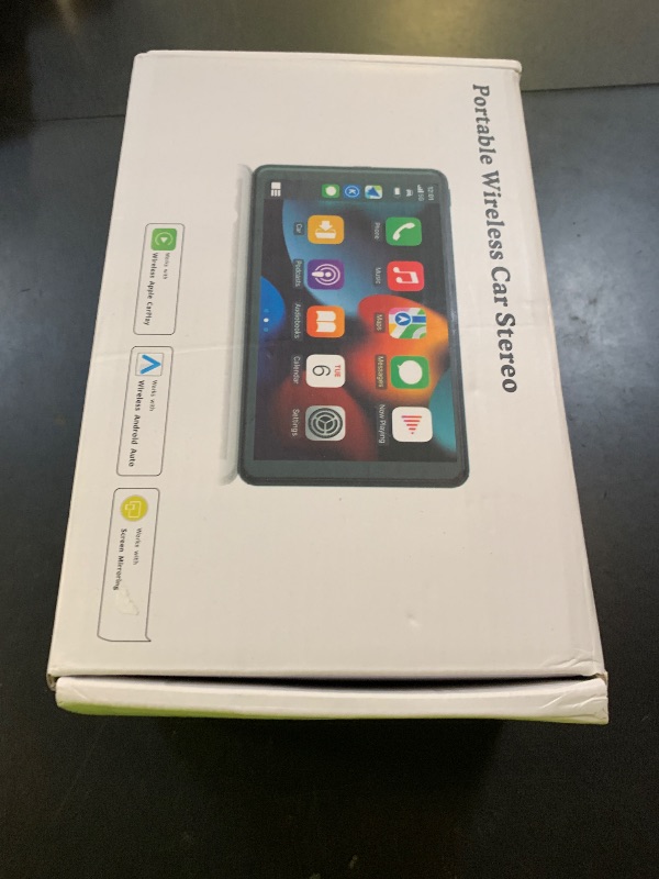Photo 1 of Portable Wireless with Apple CarPlay and Android Auto Screen for Car, 7" HD Touch Screen Car Stereo with Mirror Link, Bluetooth 5.2, Backup Camera, AUX,FM Transmitter for All Vehicle
