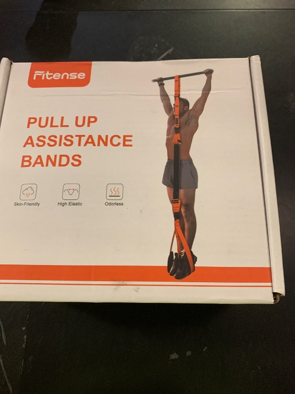 Photo 1 of Pull Up Assistance Bands 50-225lbs, Heavy Duty Pull Up Workout Band with Feet Rest, Resistance Band for Pull Up Bar Bands, Pull Up Assist Band Strength Training Workout Equipment, Height Adjustable