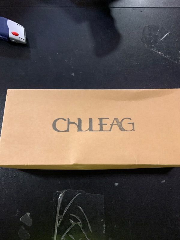 Photo 1 of CHULEAG Genuine Leather Pen Pouch - Elegant Handcrafted Zipper Pencil Case, Small Coin Purse, Money Bag, and Makeup Case