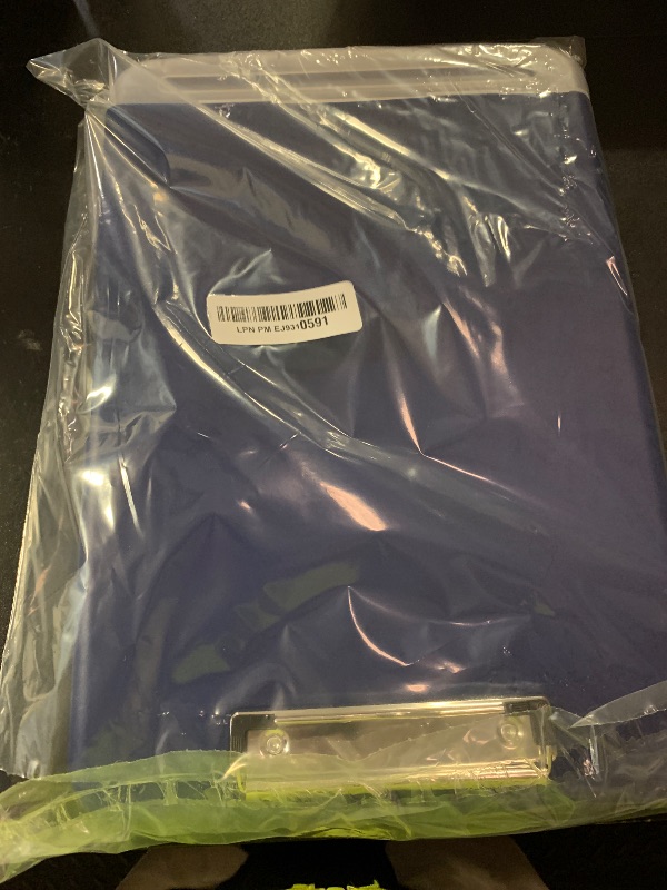 Photo 1 of Piasoenc Clipboard with Storage, 8.5 x 11 Organization Box with Pen Holder and A4 Legal Paper Folder, Heavy Duty Plastic, Folio & Side-Opening, Low Profile Clip for Nurses, Teachers,Navy Blue