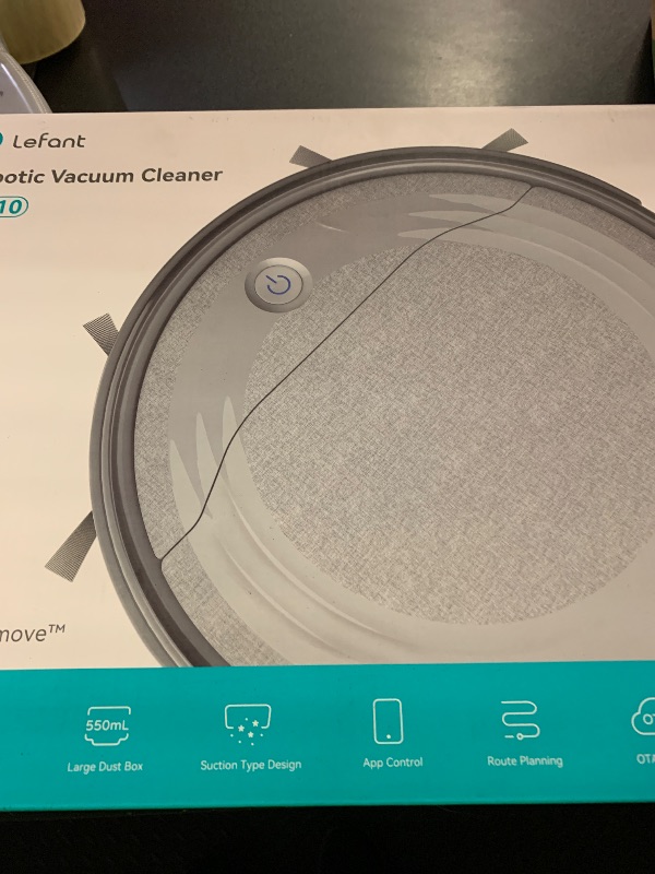 Photo 1 of Lefant M310 Robot Vacuum Cleaner, 4500Pa Powerful Suction, PreciSense Obstacle Avoidance, Mini, Quite, 160 Mins Self-Charging Robotic Vacuums, App/Voice/Remote, Ideal for Pet Hair Hard Floors, Black