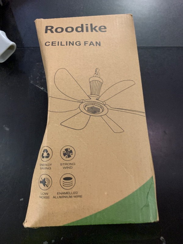 Photo 1 of Roodike 22.5" Small Ceiling Fan for Outdoor Gazebo, 13.2 FT Wiring Portable Tent Ceiling Fan for 110V Plug in, 36dB Quiet Operation with on/off Button