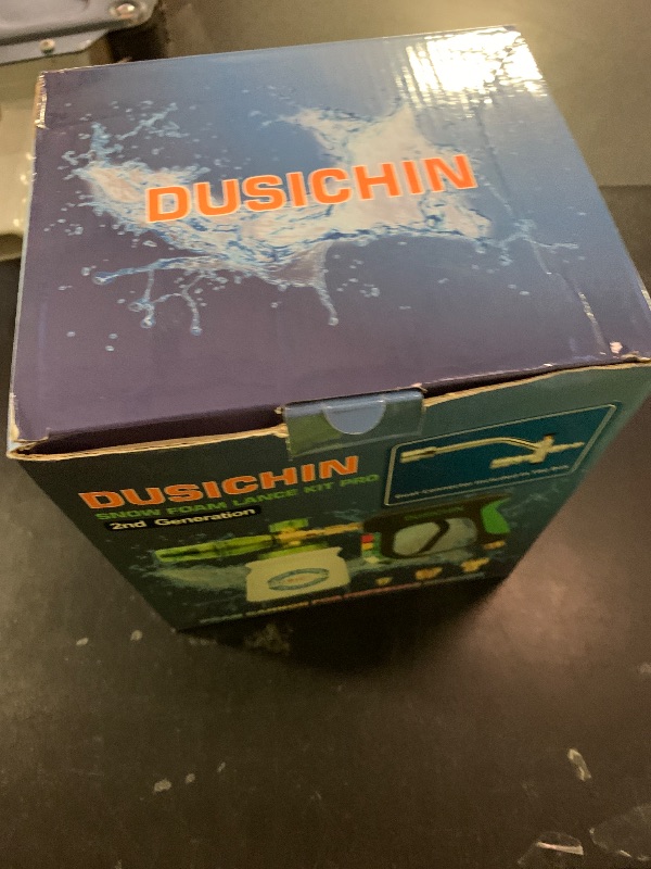 Photo 1 of DUSICHIN Short Pressure Washer Gun with Foam Cannon,Dual Connector Accessory, Car Wash Foam Cannon Kit 1/4 Inch Quick Connector, 5 Pressure Washer Nozzle Tips,Double Tip Attachment For Soap Cannon