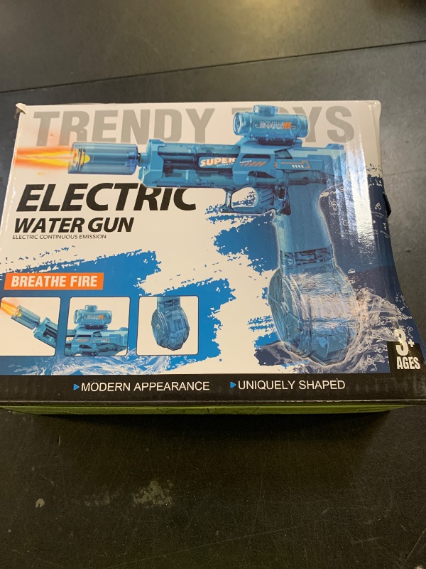 Photo 1 of Electric Water Gun for Adults Kids, Automatic Squirt Gun with a Long Range of up to 26-30 Ft, LED Light Large Capacity Battle Blaster Fully Auto Water Gun (Blue)