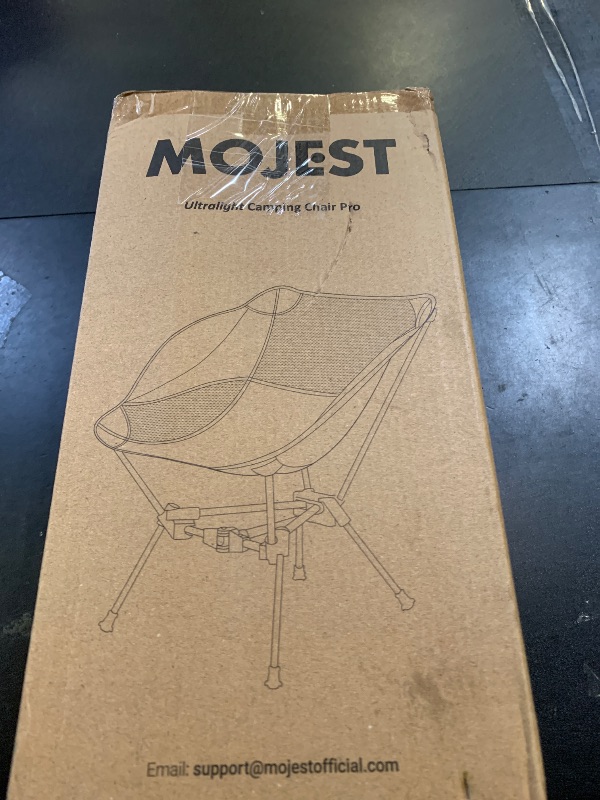 Photo 1 of Mojest Portable Camping Chair – Compact Lightweight Folding Chair for Adults, Supports 330 lbs – Ideal for Backpacking Hiking, Fishing, Beach, Picnic & Lawn (Black)