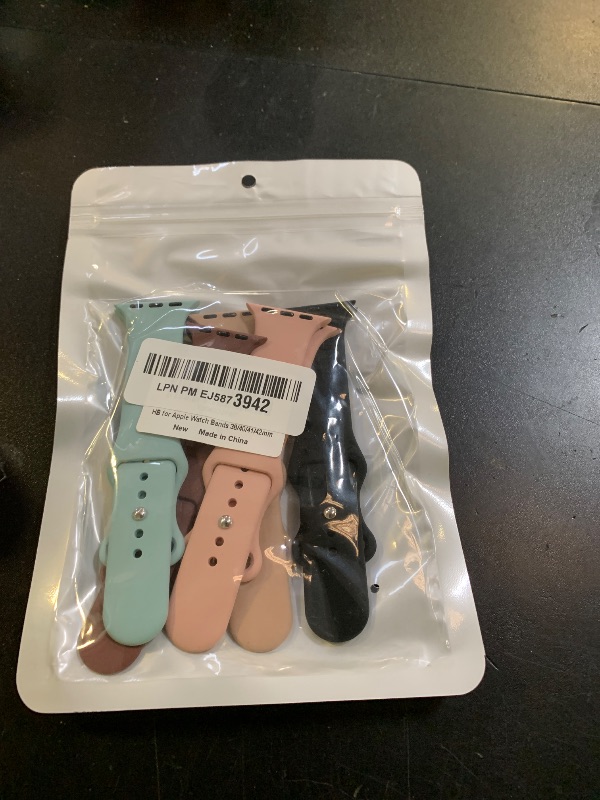Photo 1 of Patenting 6 Pack Sport Bands Compatible with Apple Watch Bands for Women Men 38mm/40mm/41mm/42mm(Series 10), Soft Silicone Waterproof Strap for iWatch Apple Watch Series 10 9 Ultra 8 7 6 5 4 3 2 1 SE