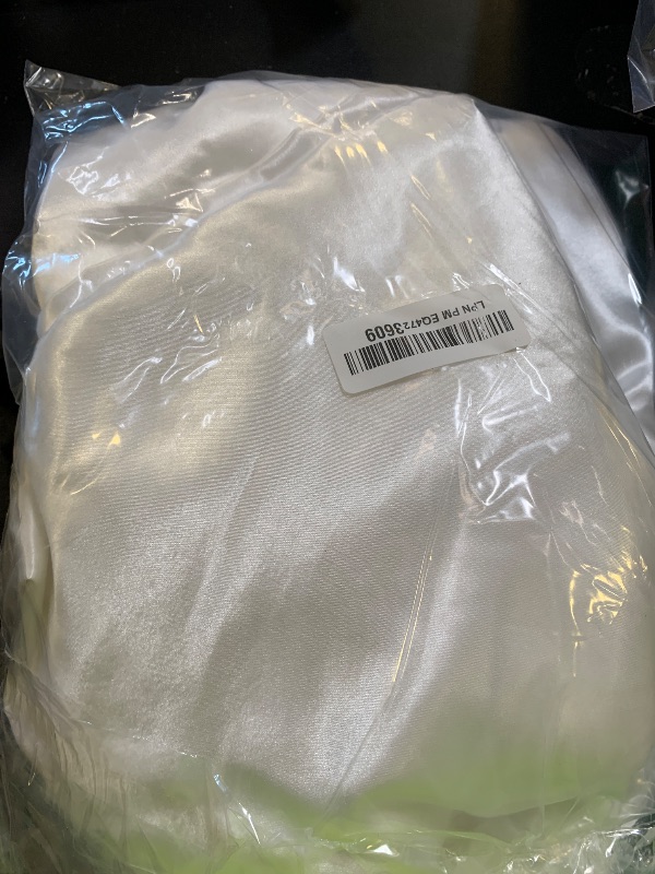 Photo 1 of P Pothuiny Satin Duvet Cover King, Single Soft Duvet Cover Only, Luxury Silky Like Ivory White Duvet Cover 90" x 104" Sold Separately - Zipper Closure & Corner Ties