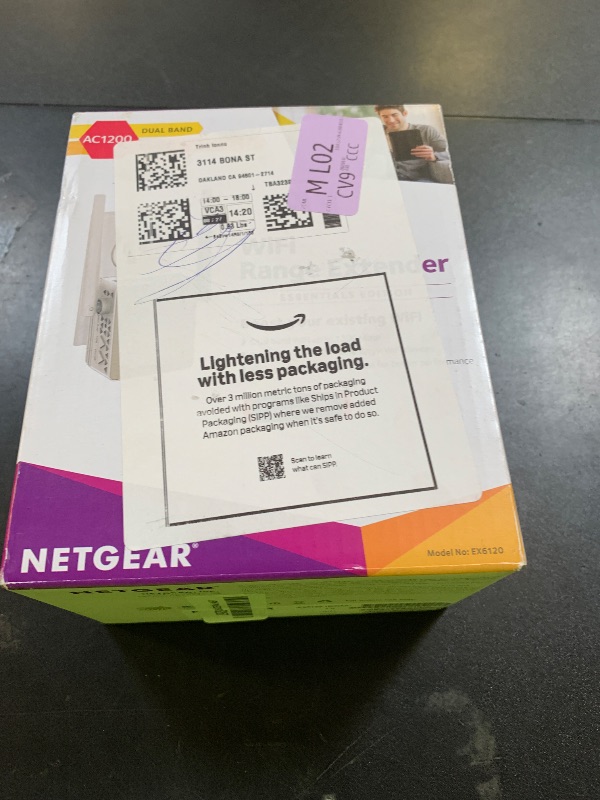 Photo 1 of NETGEAR WiFi Range Extender (EX6120) - Add up to 1,500 sq. ft., 25 Devices - AC1200 Dual Band Wireless Signal Booster & Repeater (Up to 1.2 Gbps Speed), Compact Wall Plug Design – Free Expert Help
