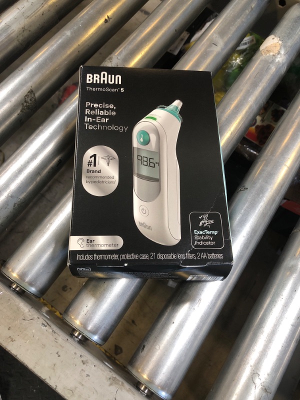 Photo 1 of Braun ThermoScan 5 Ear Thermometer, ExacTemp Stability Indicator, Professional Accuracy, Baby & Infant Friendly, Recommended by Pediatricians