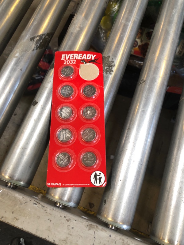 Photo 1 of Eveready CR2032 Lithium 3V Coin Battery 10 Pack, Batteries for Watches, AirTags, Key Fobs, Small Electronics