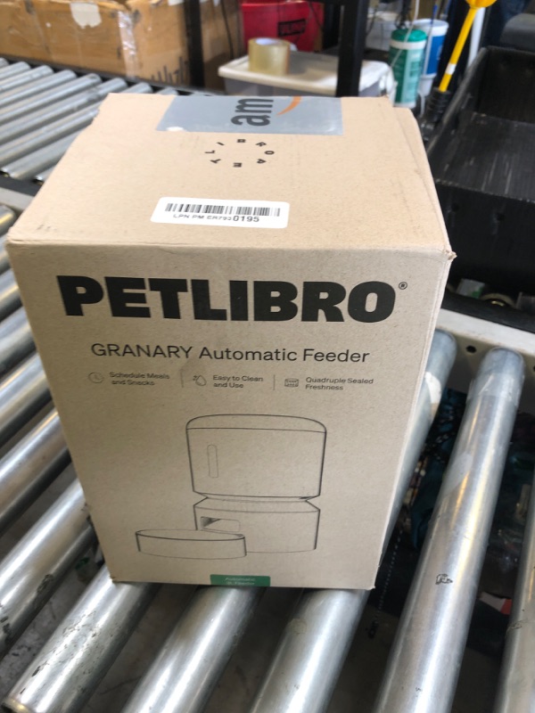 Photo 1 of PETLIBRO Automatic Cat Feeder, Automatic Dog Food Dispenser with Freshness Preservation, Timed Pet Feeders for Dry Food, Up to 50 Portions 6 Meals Per Day, Granary Black