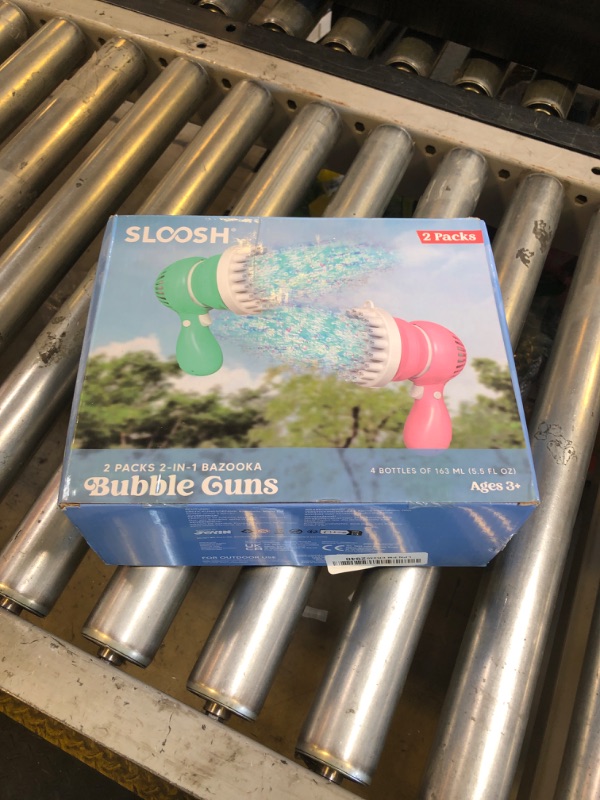 Photo 1 of Sloosh 2 PCS Tape-C Charging Bubble Gun Toy for Ages 3-8 Boys Girls with Removable Fan, Bubble Solution, Bubble Machine Gun for Kids, Adults, Summer Toys, Party Favors, Easter, Birthday Gift, Outdoor