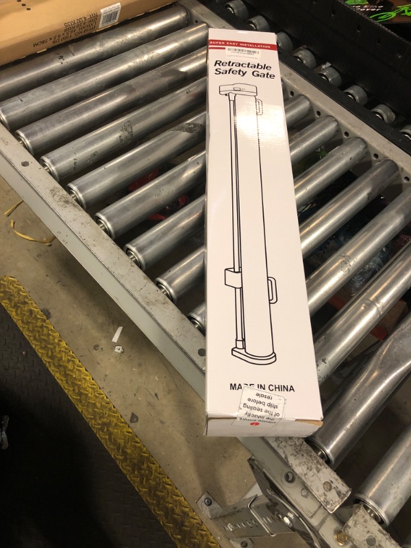 Photo 1 of Short Dog Gate 0"-39" Wide Narrow Baby Gate 24” Tall Retractable Baby Gate to Step Over Short Gate for Stairs Low Pet Gate Indoor Mesh Doggie Gates Puppy Gate for Doorway, White
