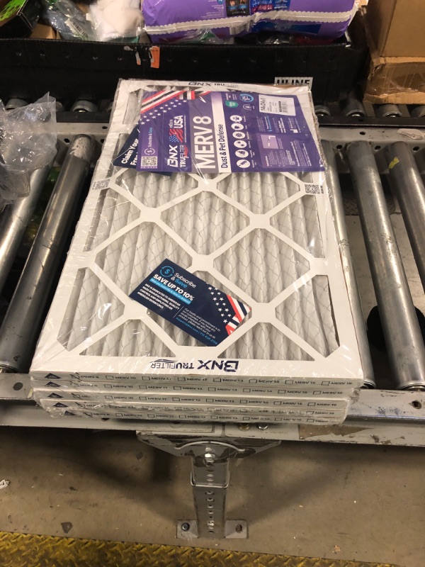 Photo 1 of BNX TruFilter 14x24x1 Air Filter MERV 8 (6-Pack) - MADE IN USA – Dust & Pet Defense Air Conditioner HVAC AC Furnace Filters for Dust, Pet, Mold, Pollen MPR 600 – 700 & FPR 5