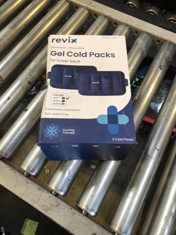 Photo 1 of REVIX Reusable Ice Pack for Back Relief, Soft Plush Lining Gel Cold Packs for Lower Back, Shin, Knee, Hip, Arm, Flexible Cold Compress, 16 × 9 ", 2 Packs