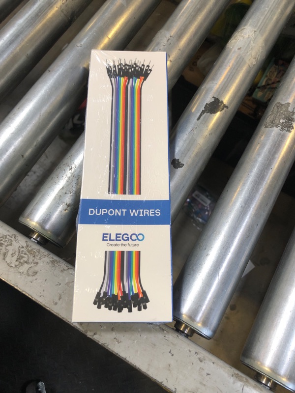 Photo 1 of ELEGOO 120pcs Multicolored Dupont Wire 40pin Male to Female, 40pin Male to Male, 40pin Female to Female Breadboard Jumper Ribbon Cables Kit Compatible with Arduino Projects