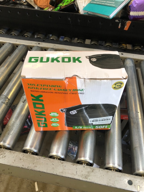 Photo 1 of GUKOK Garden Hose, Lightweight, Ultra Flexible, Durable, Kink-Free Garden Hose, RV, Marine and Camper Hose (50 FT)