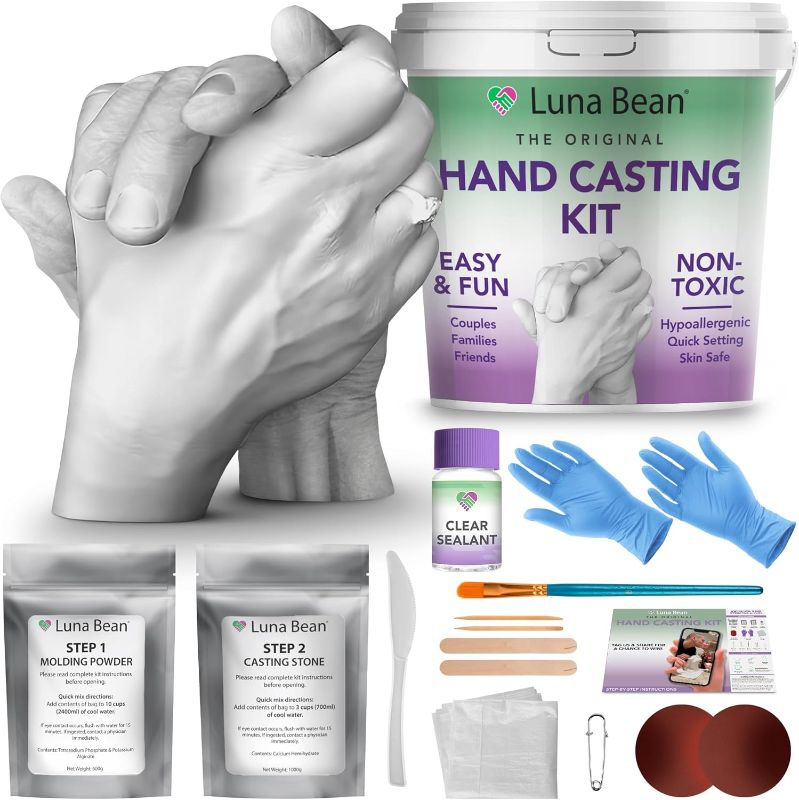 Photo 1 of Luna Bean Hand Casting Kit – The Original Hand Mold Kit for Couples – Birthday Gifts, Bridal Shower, Wedding, Engagement Gifts for Her Him Anniversary for Men Women Wife Husband Boyfriend Girlfriend
