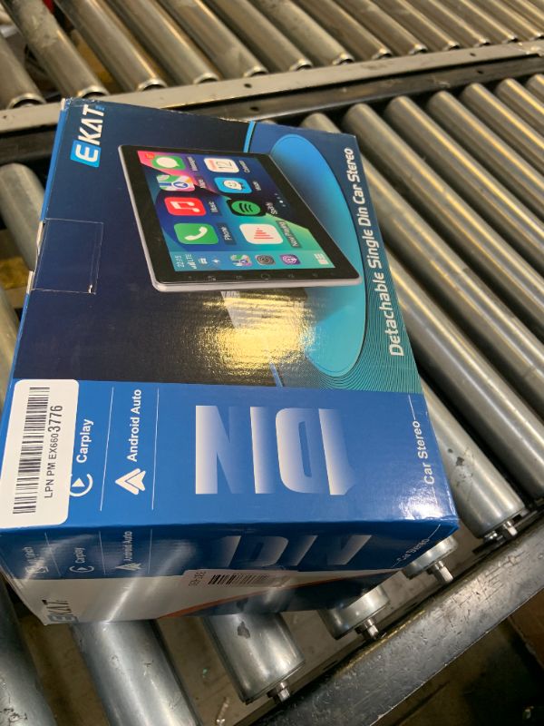 Photo 1 of 10.1 inch Single Din Car Stereo with CarPlay and Android Auto, 10 inch Touch Screen Radio with Mirror Link/1080P/EQ Audio/SWC/Bluetooth +Backup Camera+MIC