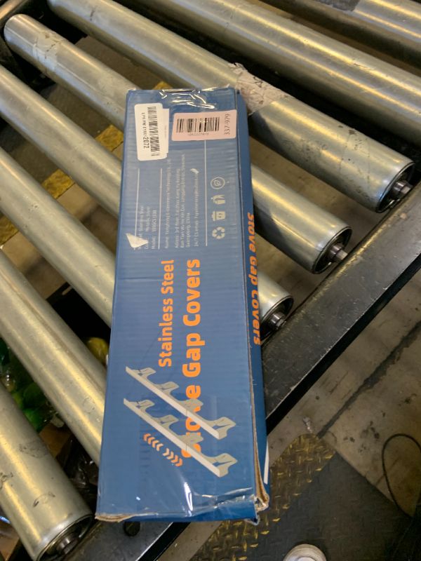 Photo 1 of SZJHXIN Stove Gap Filler, Stove Gap Covers Stainless Steel, Adjustable 13.8-27.5 In(2 Pack), Heat Resistant, Gas Stove Side Gap Protector, Silver