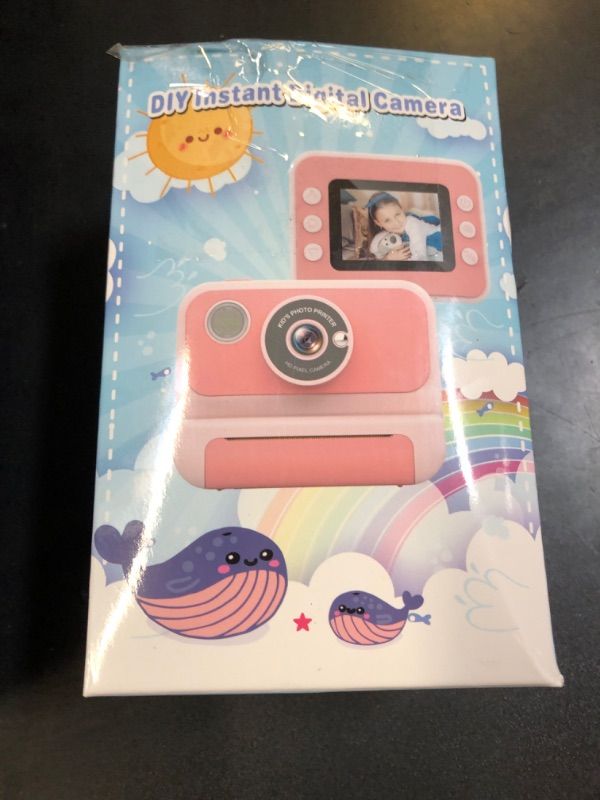 Photo 1 of Kids Camera Instant Print, Christmas Birthday Gifts for Girls and Boys, 1080P HD Video Digital Kids Camera with 32G Card, Toddler Camera for 3-12 Years Old, Purple
