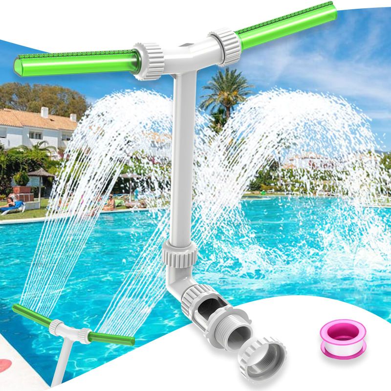 Photo 1 of Pool Fountain | Dual Spray Pool Sprayer Fountain, Swimming Pool Decor, 2-in-1 Adjustable Waterfall Pool Sprinkler Fountain for Above Ground/Inground Pools, Cooling & Relaxation, Swimming Pool SPA
