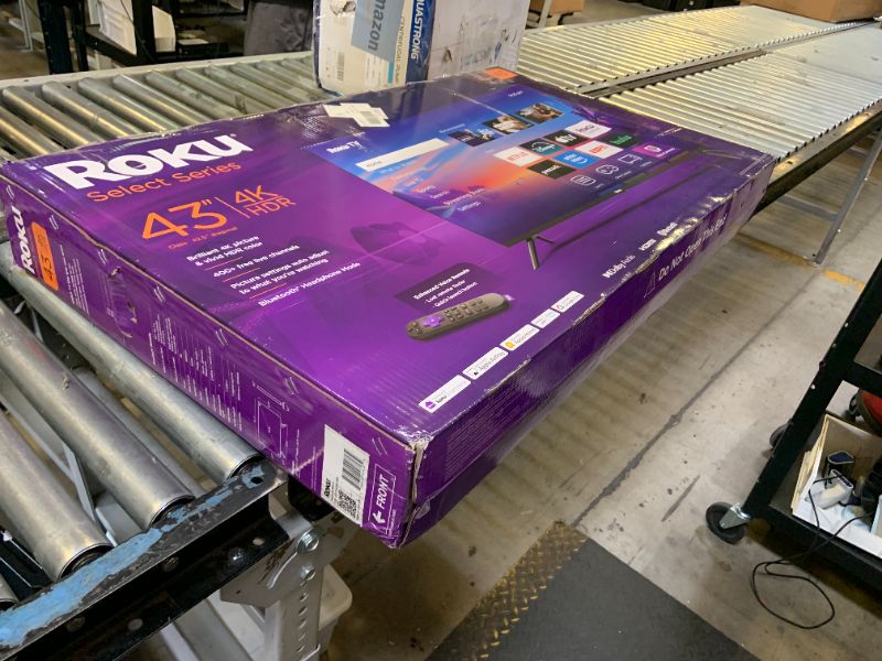 Photo 1 of Roku Smart TV 2025 – 43-Inch Select Series, 4K HDR TV – RokuTV with Enhanced Voice Remote – Flat Screen LED Television with Wi-Fi for Streaming Live Local News, Sports, Family Entertainment