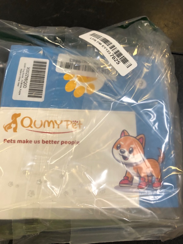 Photo 1 of QUMY Dog Shoes for Large Dogs, Medium Dog Boots & Paw Protectors for Winter Snowy Day, Summer Hot Pavement, Waterproof in Rainy Weather, Outdoor Walking, Indoor Hardfloors Anti Slip Sole Purple Size 8