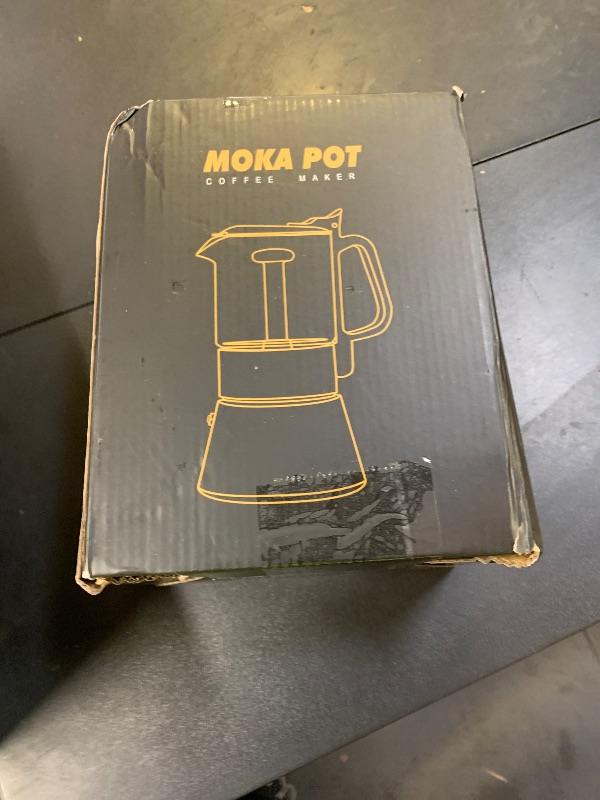 Photo 1 of SIXAQUAE Induction Moka Pot, Crystal Glass-top & Stainless Steel Stovetop Espresso Maker,Classic Italian coffee maker (160ml)