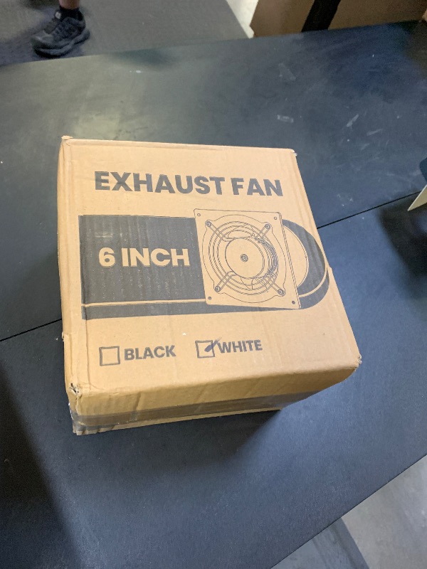 Photo 1 of HG Power 6 Inch Exhaust Fan, 308CFM Wall Exhaust Fan for Kitchen, Metal Extractor Fan for Attic, Garage, Window Ventilation, HVAC System