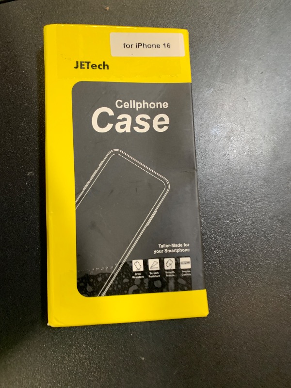 Photo 1 of JETech Slim Fit Case for iPhone 16 6.1-Inch, Camera Lens Full Protection, Soft TPU Thin Protective Phone Cover with Matte Finish, Shockproof (Black)