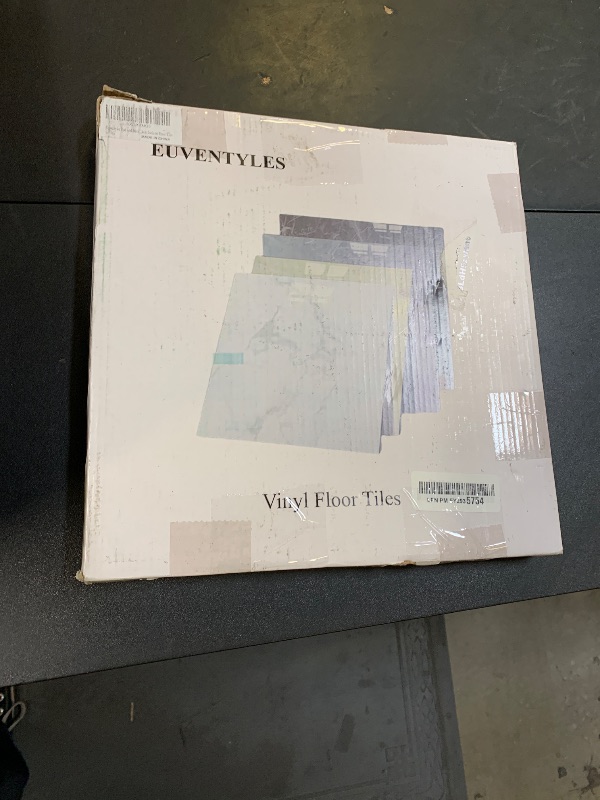 Photo 1 of Euventyles Black Peel and Stick Floor Tile 20 Pcs 12x12'' Self Adhesive Vinyl Flooring Bathroom Peel and Stick Tiles Waterproof Self Adhesive Sticky Tiles for Floor, Covering 20 Sq. Ft