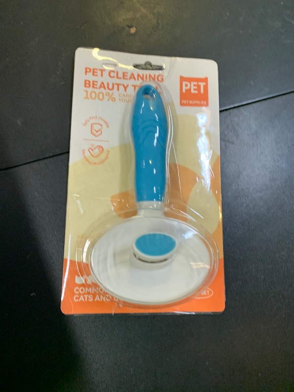 Photo 1 of Cat Self Cleaning Slicker Brush, Pets Skin Friendly Grooming Brushes for Shedding Dogs Cats Hair Easy to Remove Loose Undercoat with Long or Short Hairs Pet Massage Tool for All Hair Type- UPGRADED
