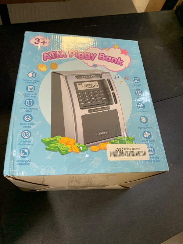 Photo 1 of Fishboy Talking ATM Piggy Bank for Kids with Dual Debit Cards, Power-Off Memory, Auto-Opening Drawer for Real Money for Boys, Onekey Shutdown, Bill Feeder, Coin Recognition, Balance Calculator Machine