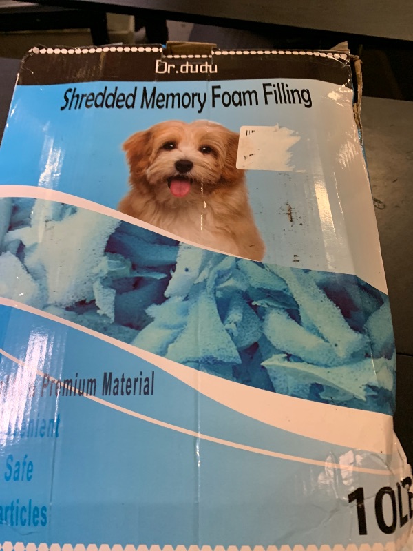 Photo 1 of DR.DUDU 10lbs Shredded Memory Foam Filling for Bean Bag Filler, Soft and Convenient Pillow Stuffing Foam for Couch Cushion Dog Bed Chair Arts Crafts, Added Gel Particles